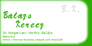 balazs kerecz business card