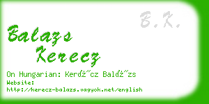 balazs kerecz business card